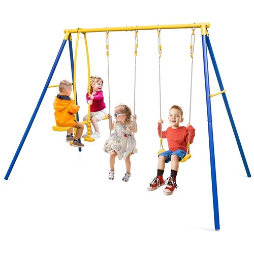 Costway kids metal swing set - costway,