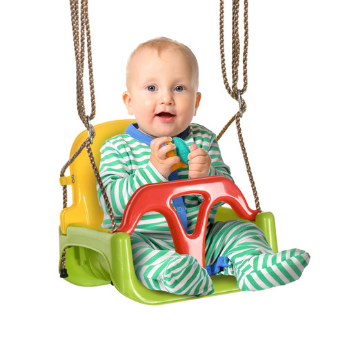 Swing set green plastic - swing, 3-in-1