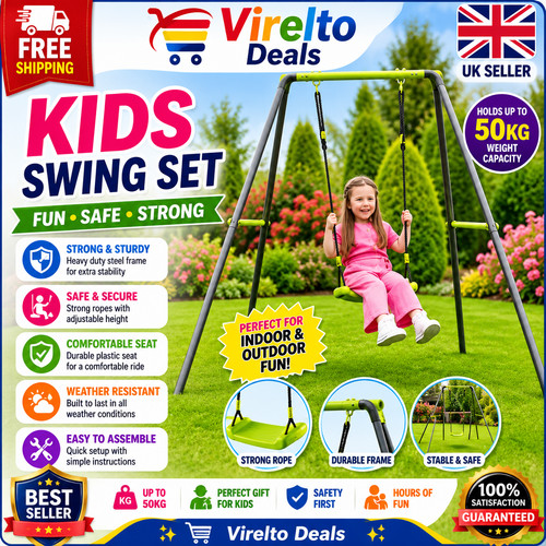 Single seat metal swing - metal, set