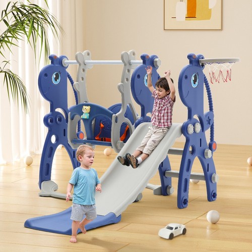 Kids garden swing slide set - slide,