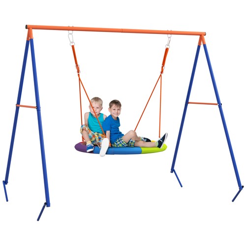 Outsunny metal kids swing - outsunny,